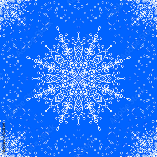 seamless with winter lace snowflake motiv