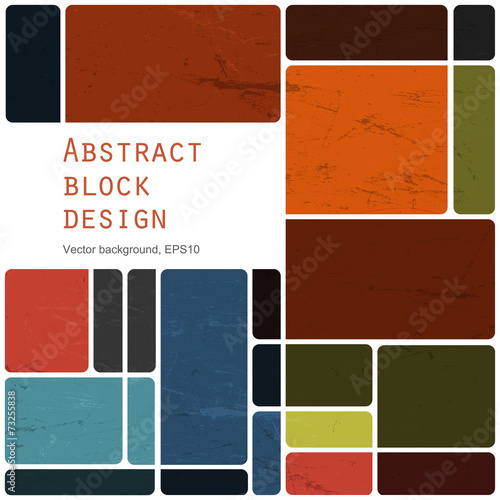 Abstract retro blocks design background colorful, Vector