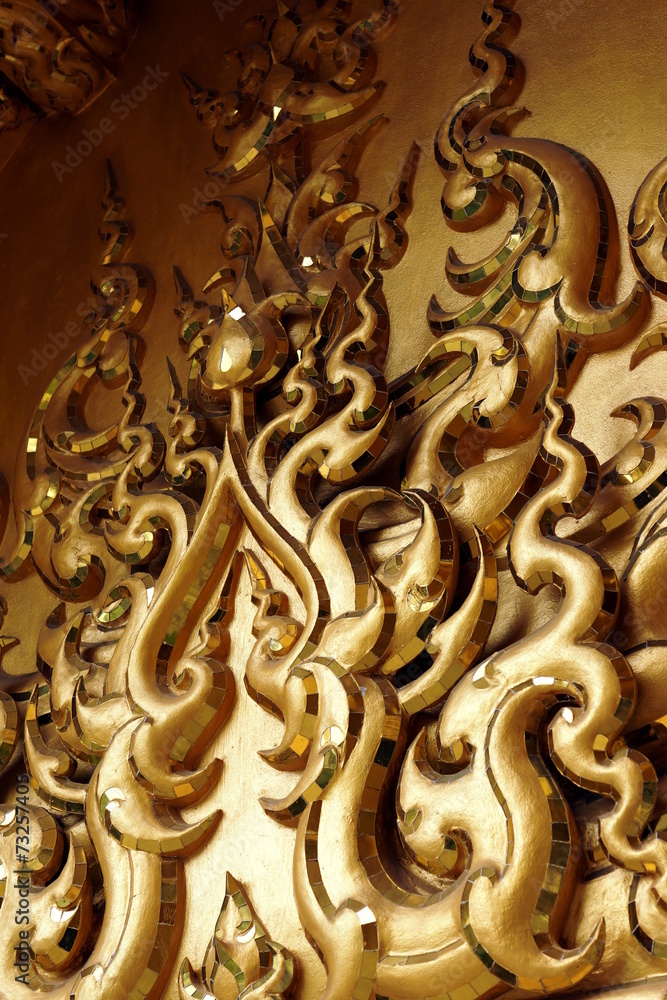 Thai temple golden decoration