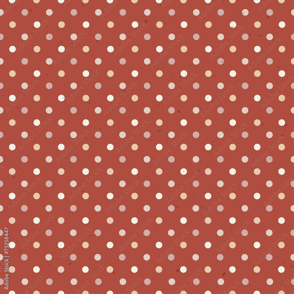 Vintage Textured Polka Dot Seamless Pattern