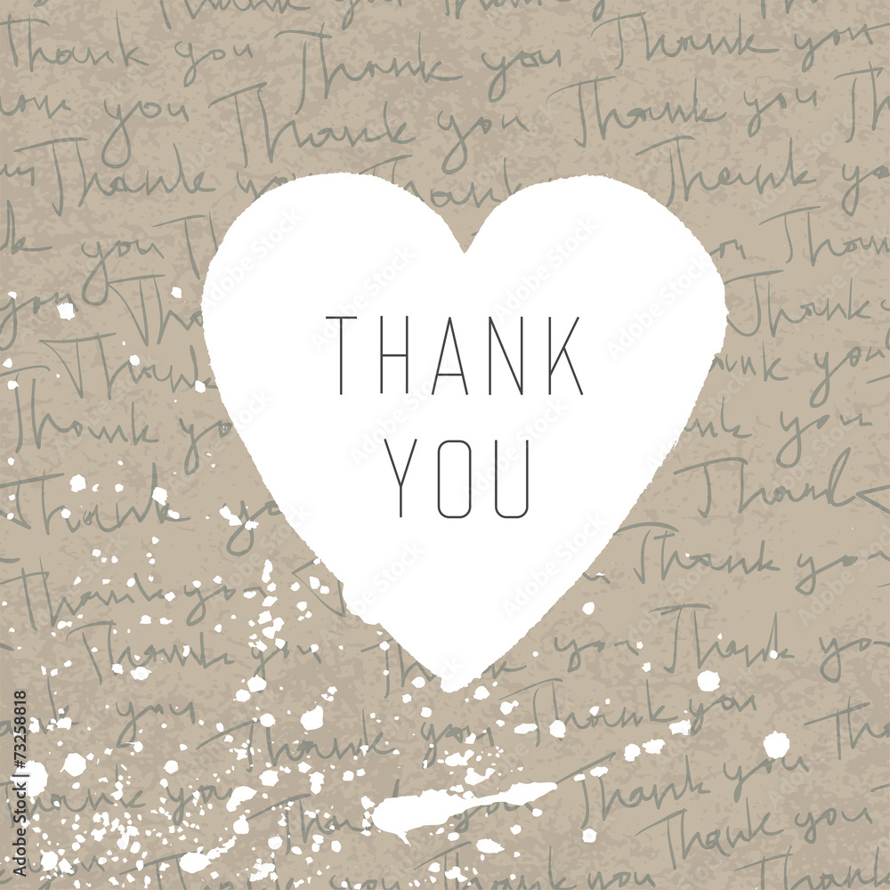 Thank You Retro Card Design. Vector Stock Vector | Adobe Stock