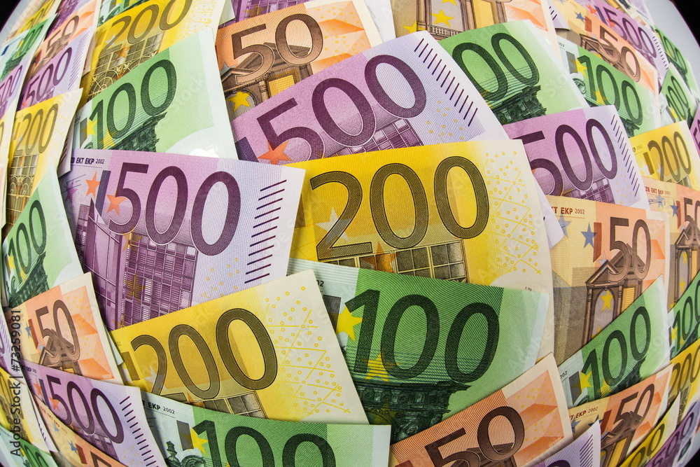 Viele verschiedene Euro-Geldscheine Viele verschiedene Euro-Geldscheine