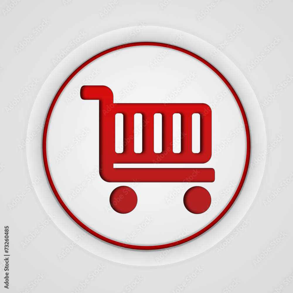 shopping cart circular icon on white background shopping cart circular icon on white background