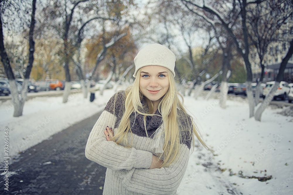 Beautiful young blonde teen