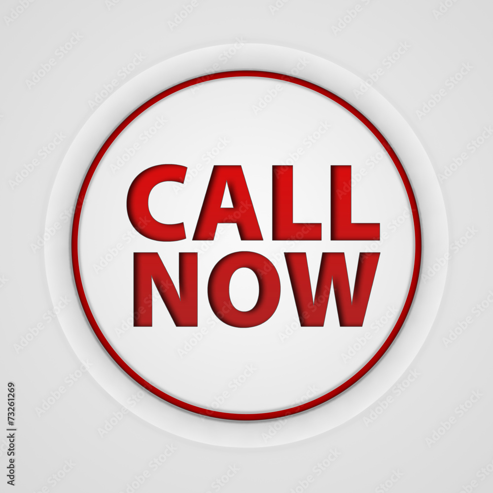 call now circular icon on white background call now circular icon on white background