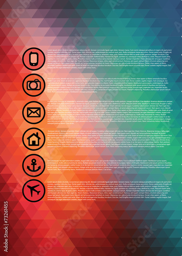 Abstract geometric background, web page, flyer.