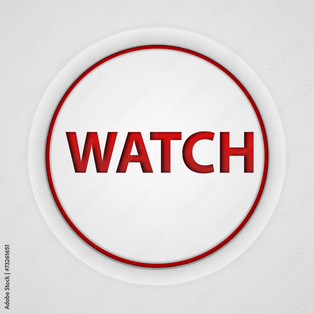 watch circular icon on white background watch circular icon on white background