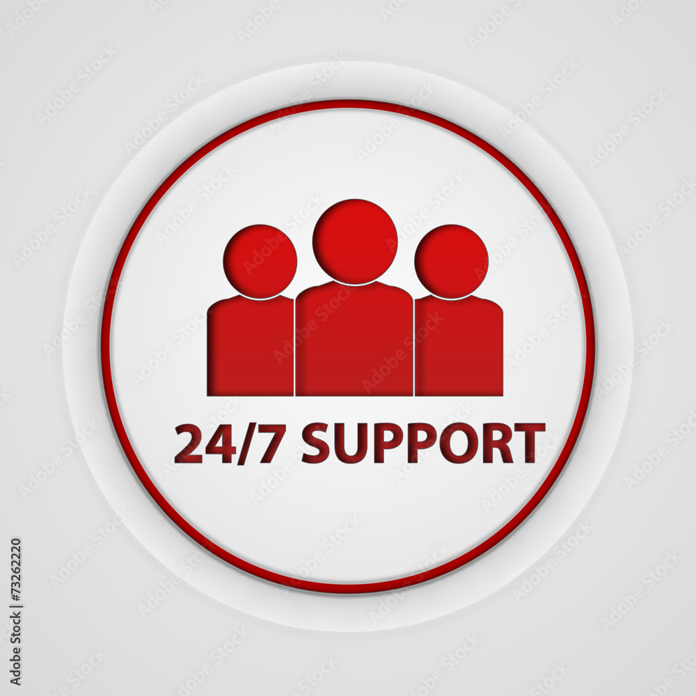 Support circular icon on white background Support circular icon on white background