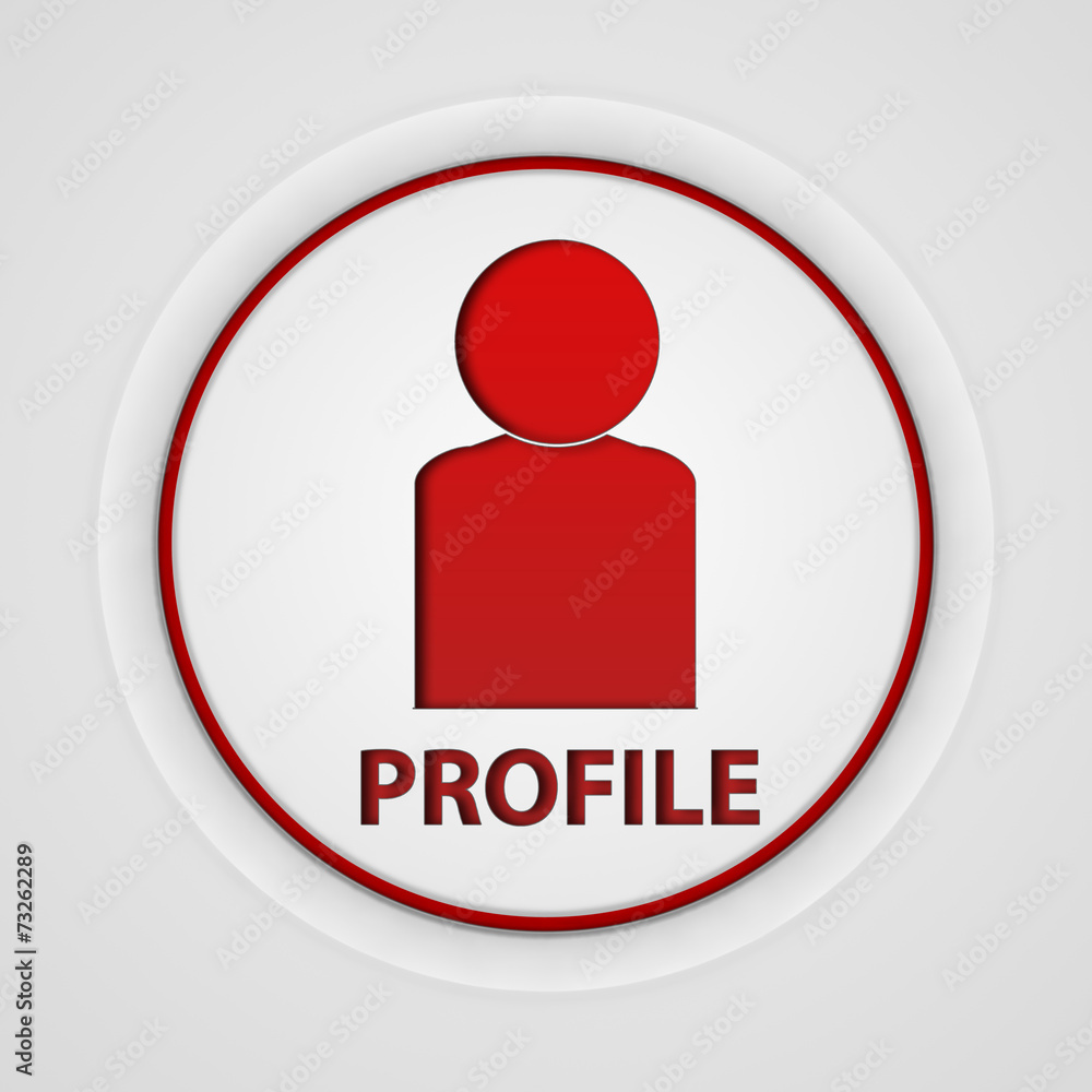 Profile circular icon on white background Profile circular icon on white background