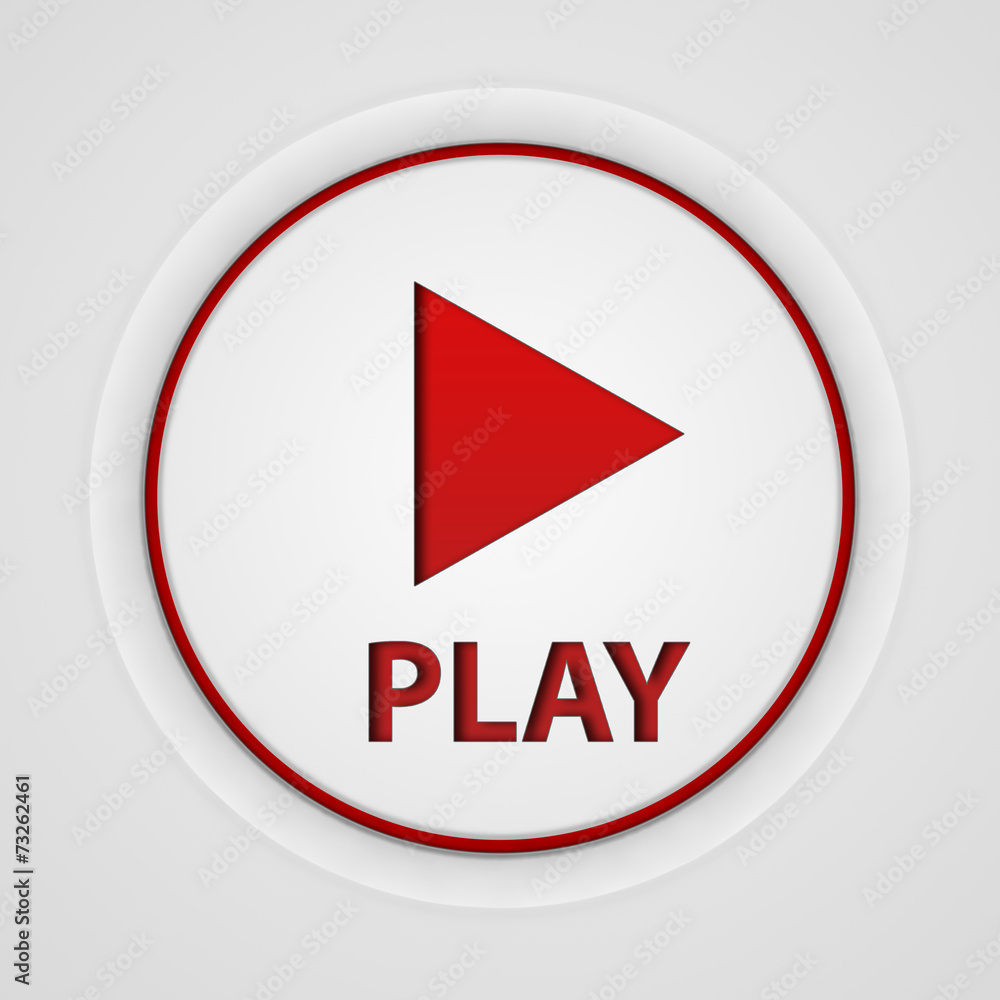 play circular icon on white background play circular icon on white background