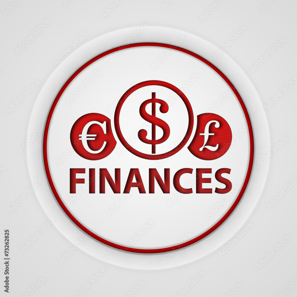 Finance circular icon on white background Finance circular icon on white background