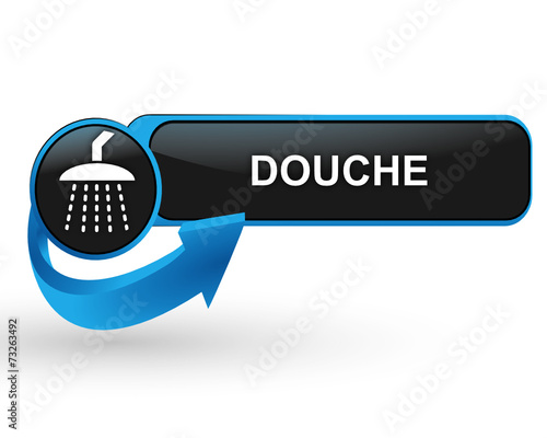 douche sur bouton web design bleu