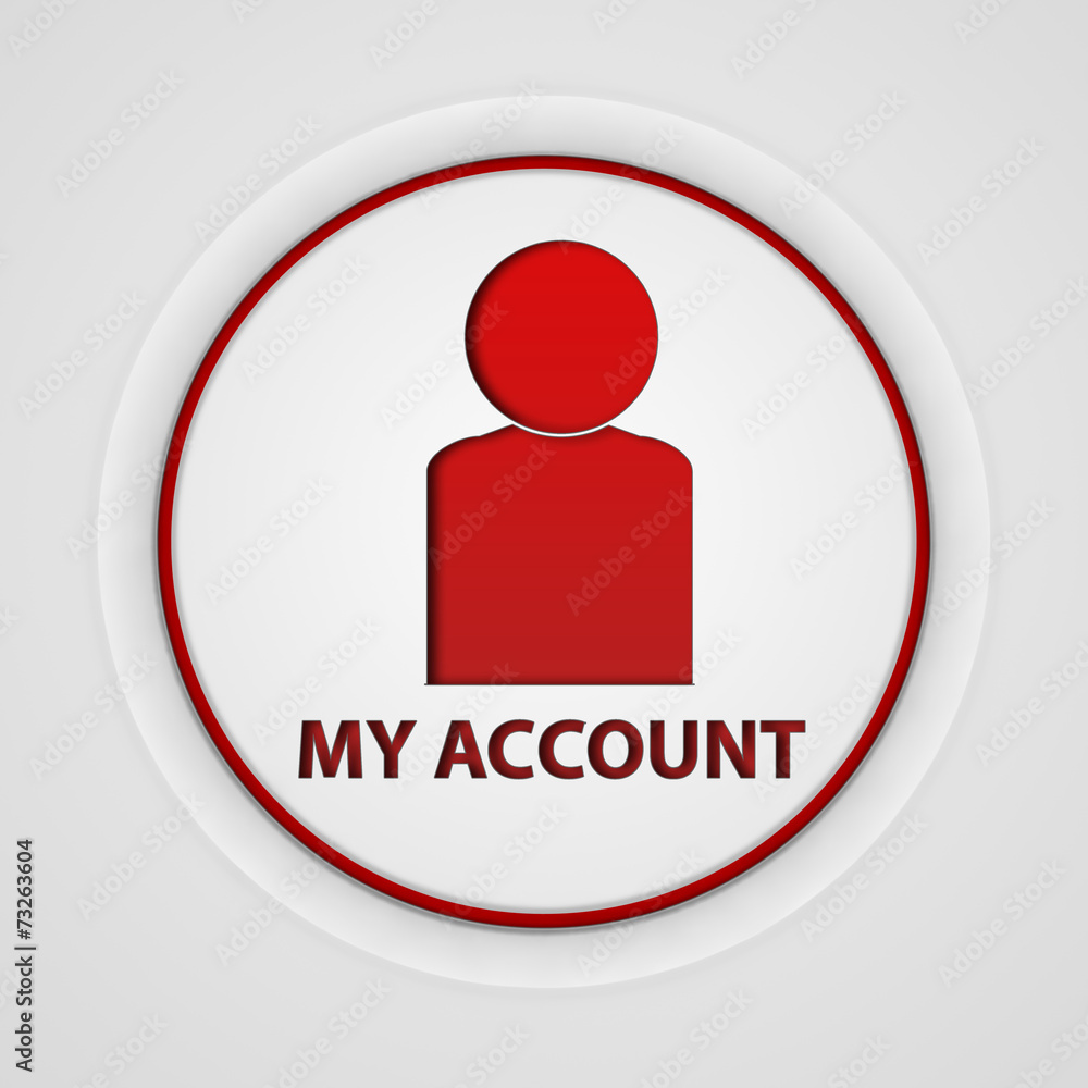 My account circular icon on white background My account circular icon on white background