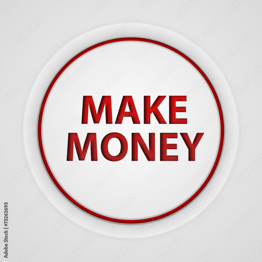 Make money circular icon on white background Make money circular icon on white background