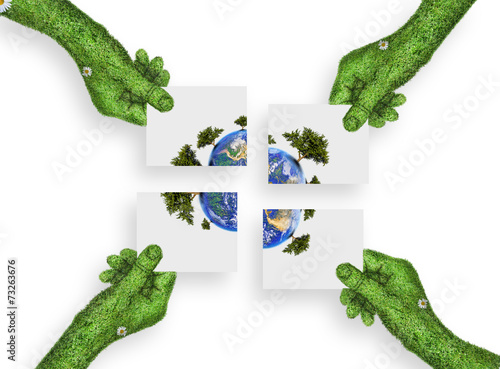 hand, ecology symbol concept