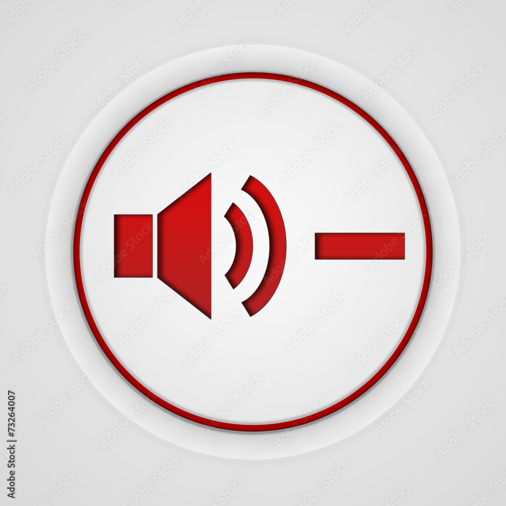 Volume circular icon on white background Volume circular icon on white background