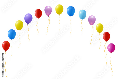 An illustration of a set of colourful balloons