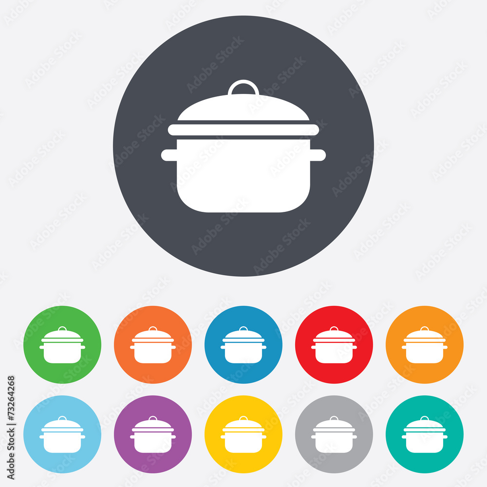 Cooking pan sign icon. Boil or stew food symbol. Cooking pan sign icon. Boil or stew food symbol.