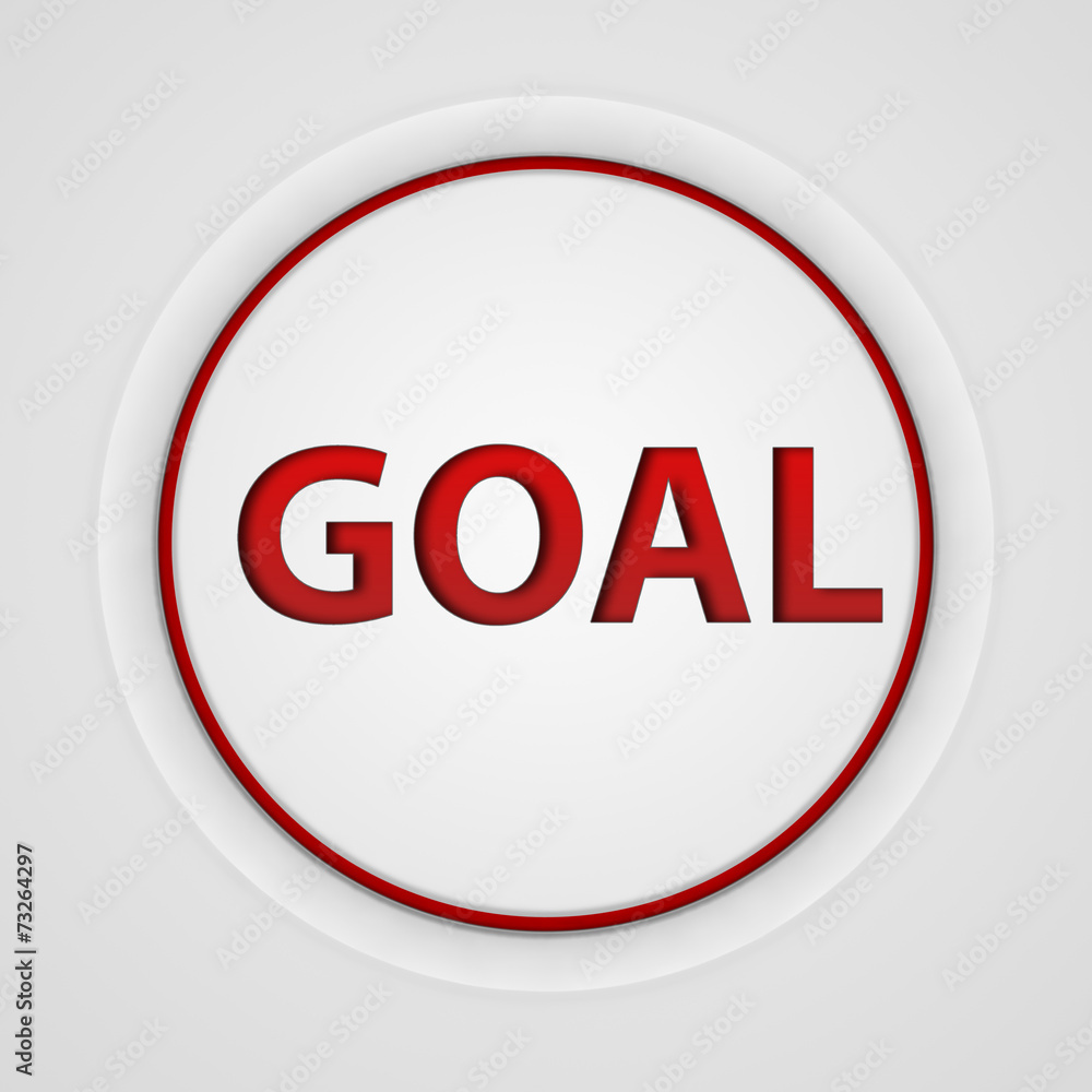 Goal circular icon on white background Goal circular icon on white background