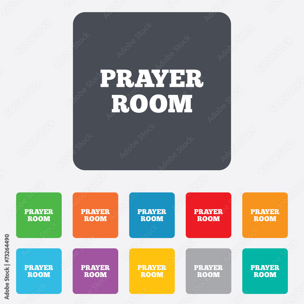 Prayer room sign icon. Religion priest symbol. Prayer room sign icon. Religion priest symbol.