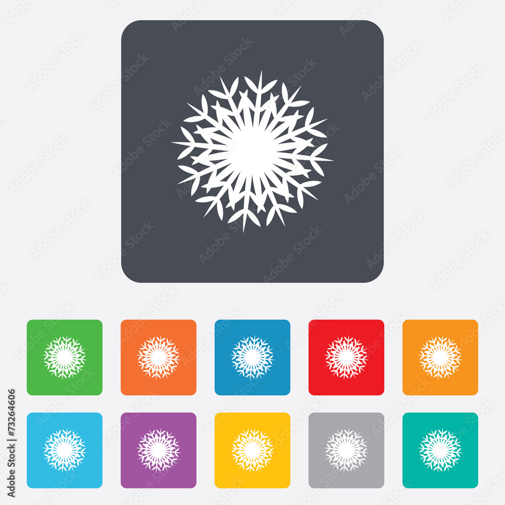 Snowflake artistic sign icon. Air conditioning. Snowflake artistic sign icon. Air conditioning.