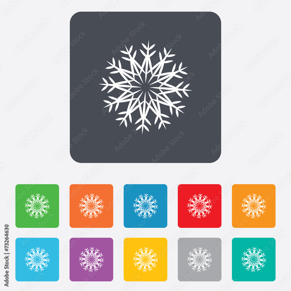 Snowflake artistic sign icon. Air conditioning. Snowflake artistic sign icon. Air conditioning.