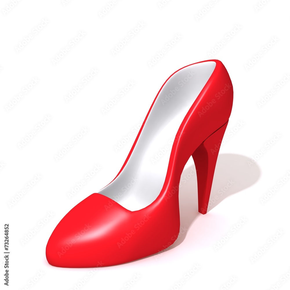 Red high heel shoe 3d illustration Red high heel shoe 3d illustration