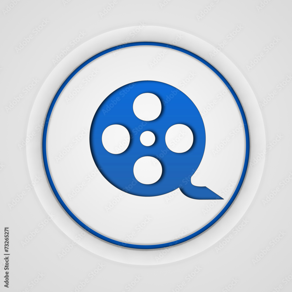 film circular icon on white background film circular icon on white background