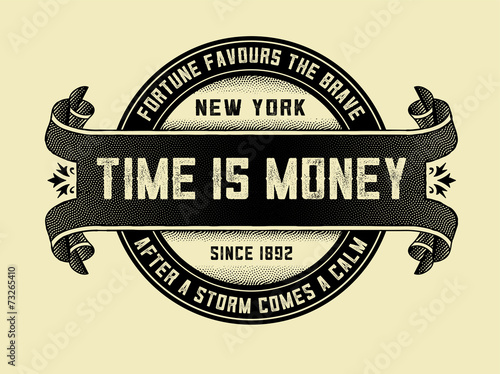 Vintage label. Elements organized by layers.