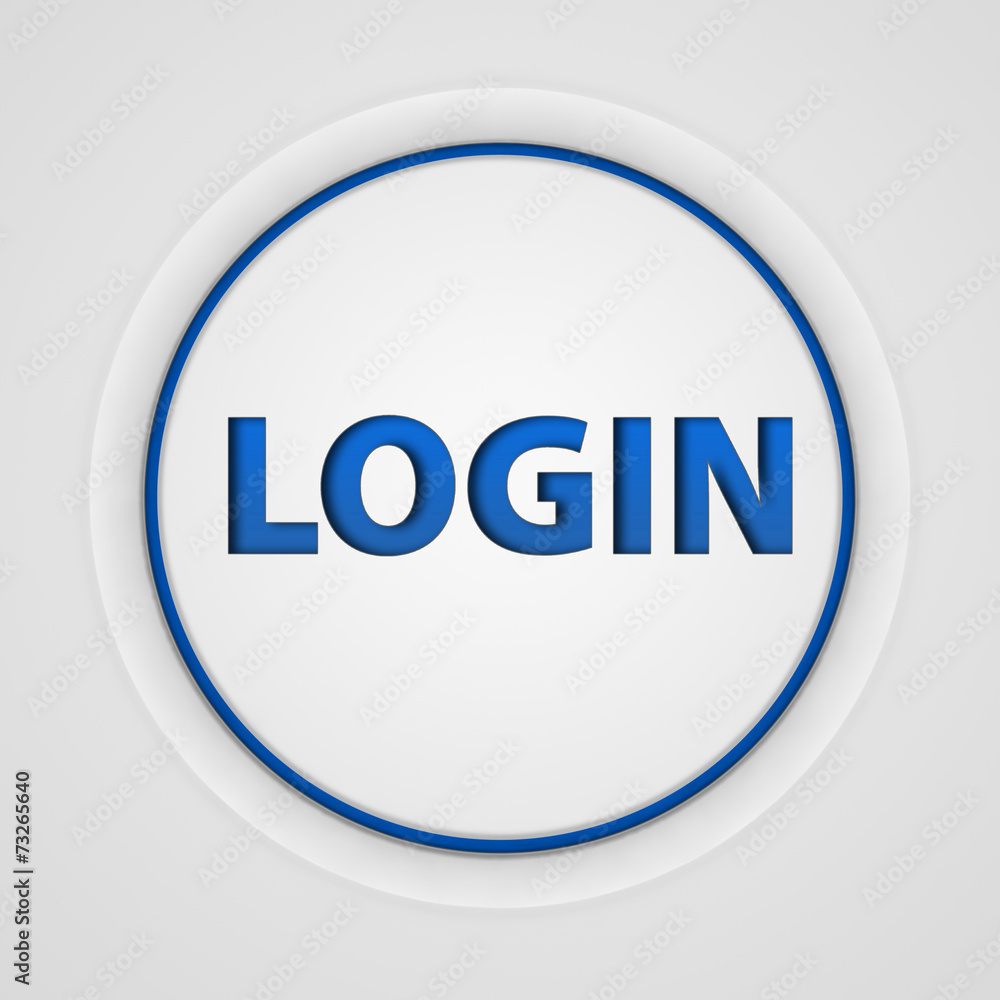 login circular icon on white background login circular icon on white background