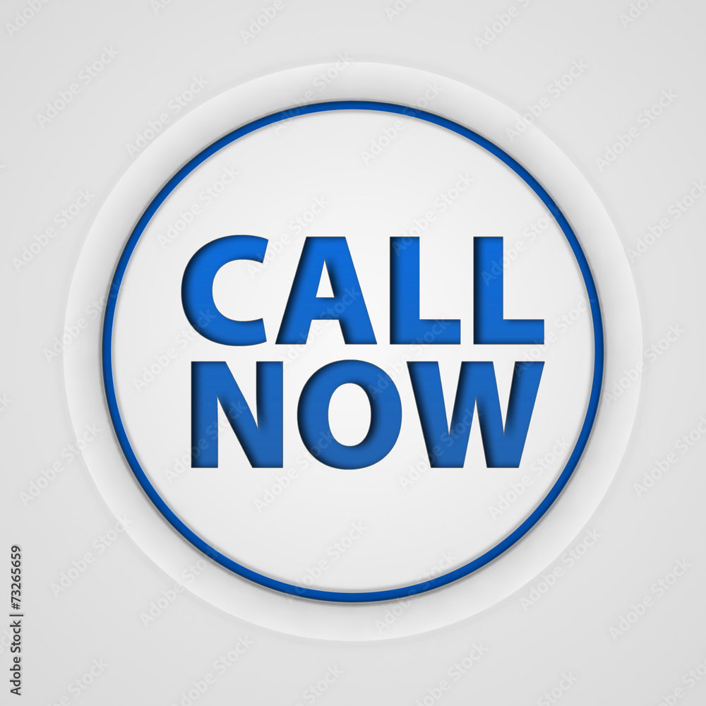 call now circular icon on white background call now circular icon on white background