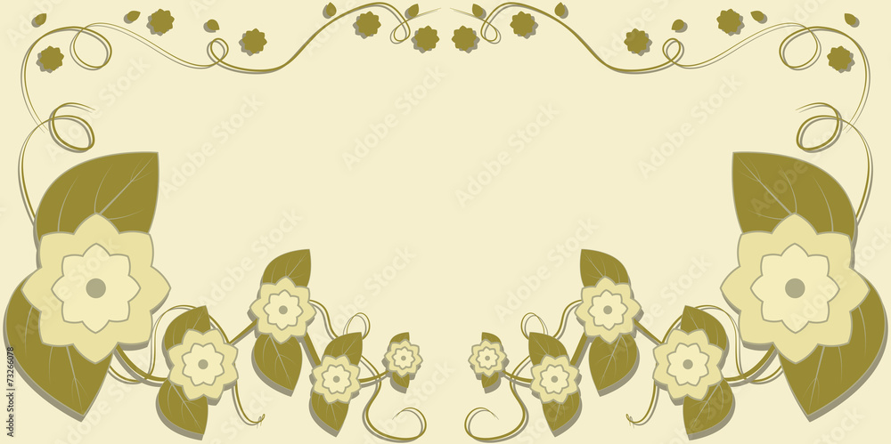 Fototapeta premium Card with flowers