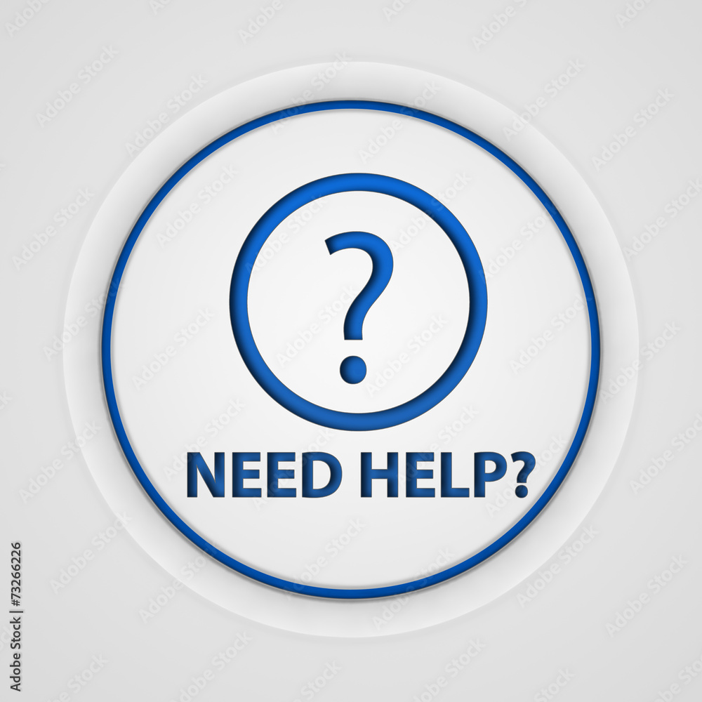Help circular icon on white background Help circular icon on white background