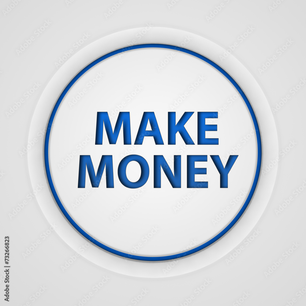 Make money circular icon on white background Make money circular icon on white background
