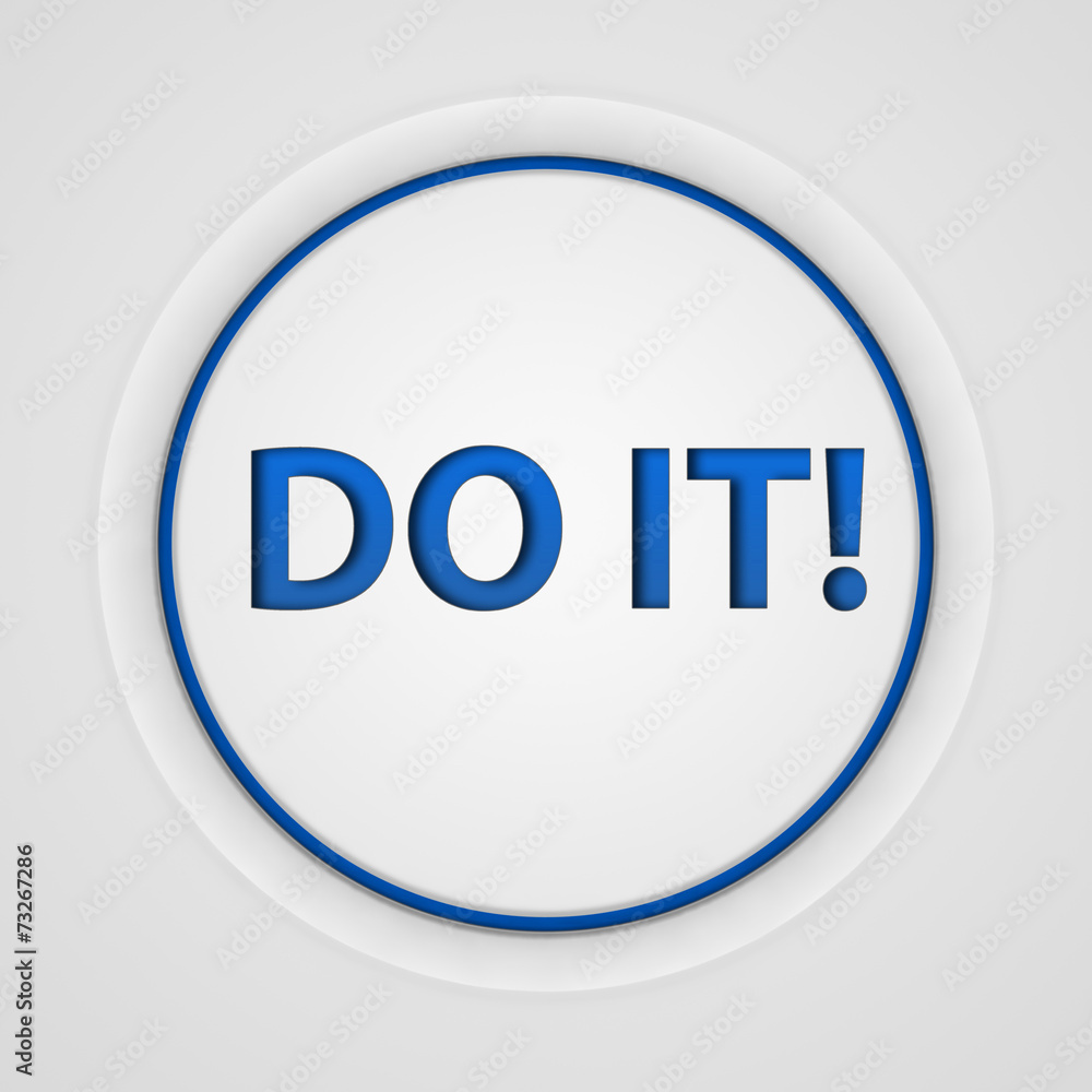 Do it circular icon on white background Do it circular icon on white background