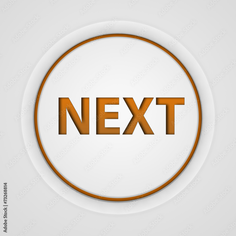 next circular icon on white background next circular icon on white background