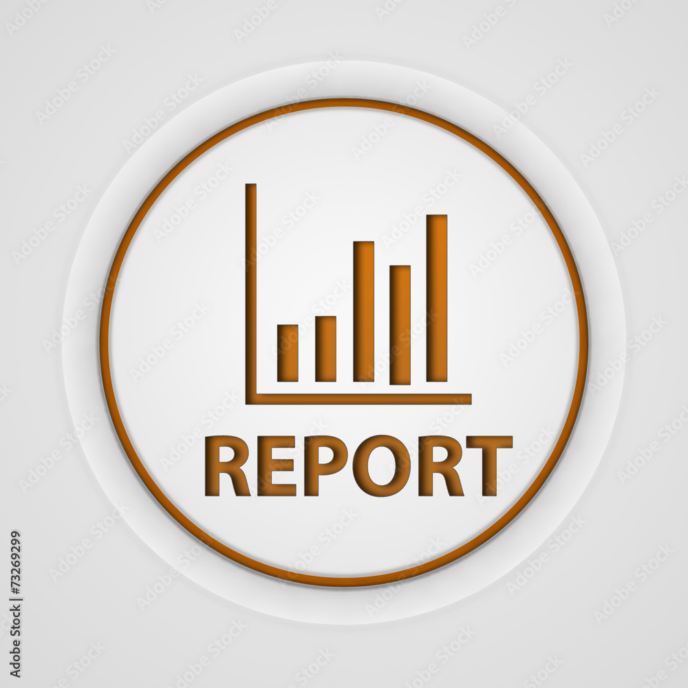 Report circular icon on white background Report circular icon on white background