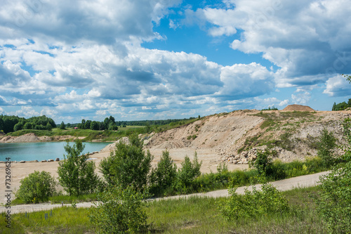 Lake landscape, summer