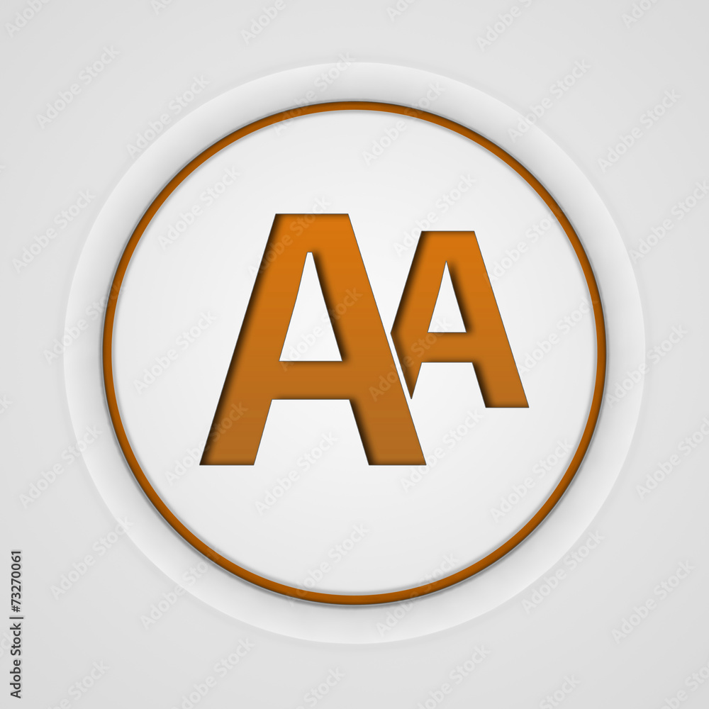 Alphabet circular icon on white background Alphabet circular icon on white background