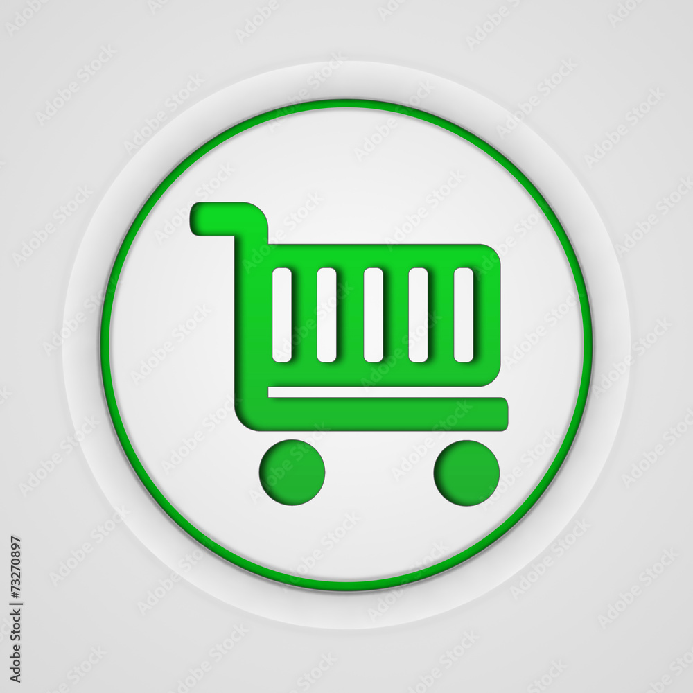 shopping cart circular icon on white background shopping cart circular icon on white background