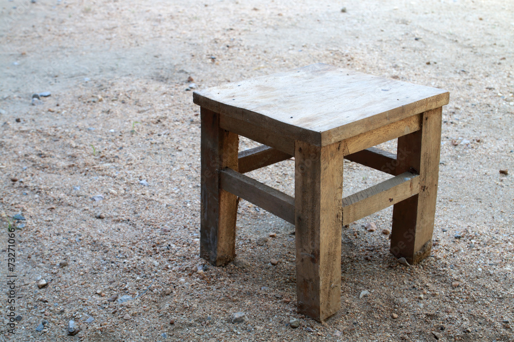 small wooden seat