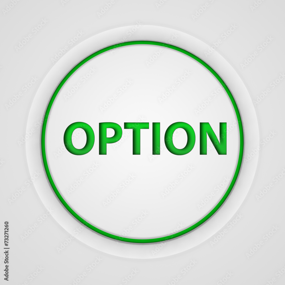 option circular icon on white background option circular icon on white background