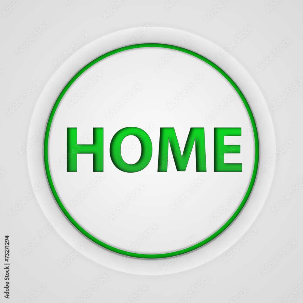 home circular icon on white background home circular icon on white background