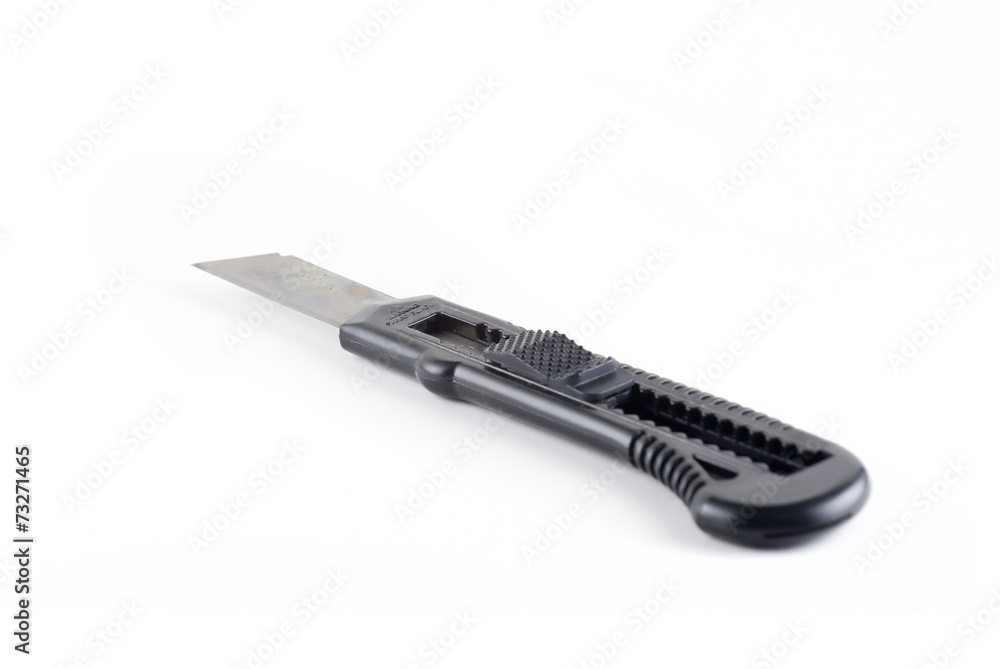 Black scalpel on white background Black scalpel on white background