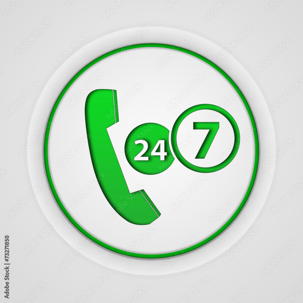 Support circular icon on white background