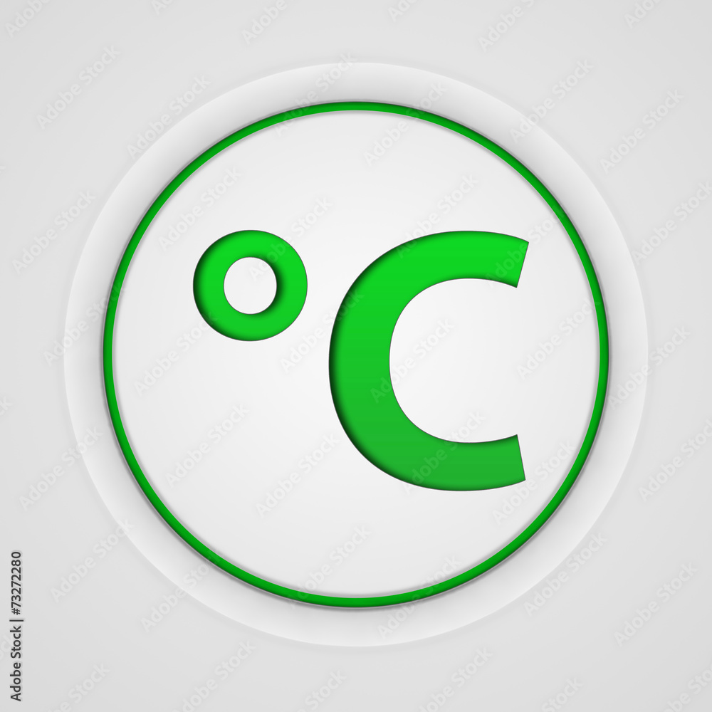 Celsius circular icon on white background Celsius circular icon on white background