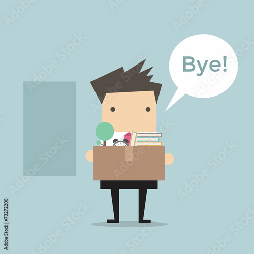 Businessman Leaving Job vector