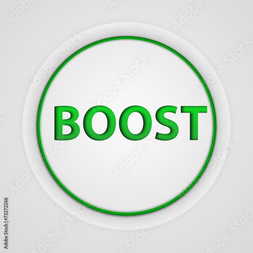 Boost circular icon on white background © iconsmaker