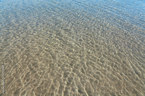 Clear sea.