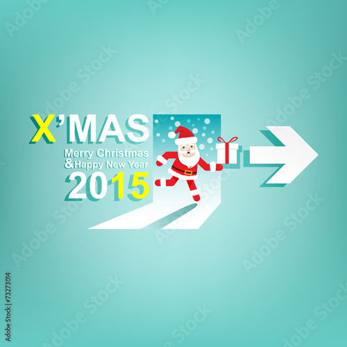 Merry Christmas and New Year 2015."Xmas Sign" concept
